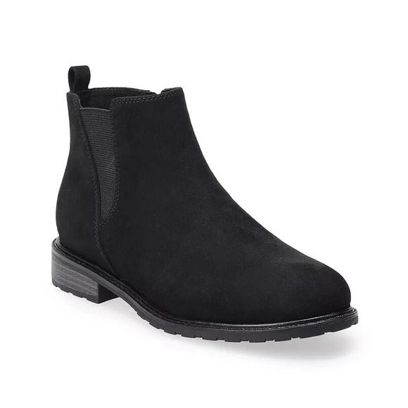 Sonoma Shoes - Sonoma Ankle Boots Women's Lottie Black Micro Chelsea size 9 New